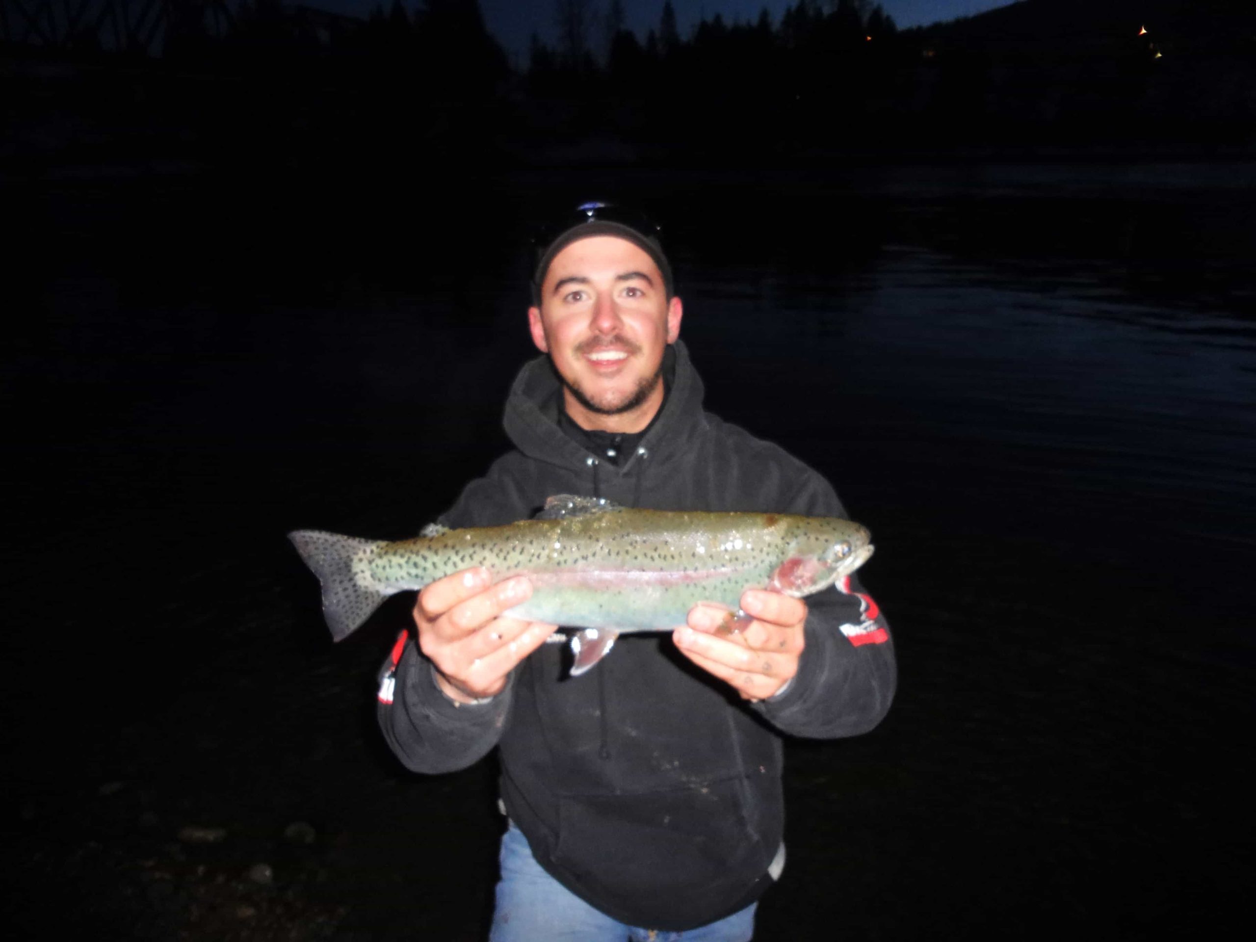 Winter Fishing for Rainbow Trout on the Columbia River, Castlegar BC