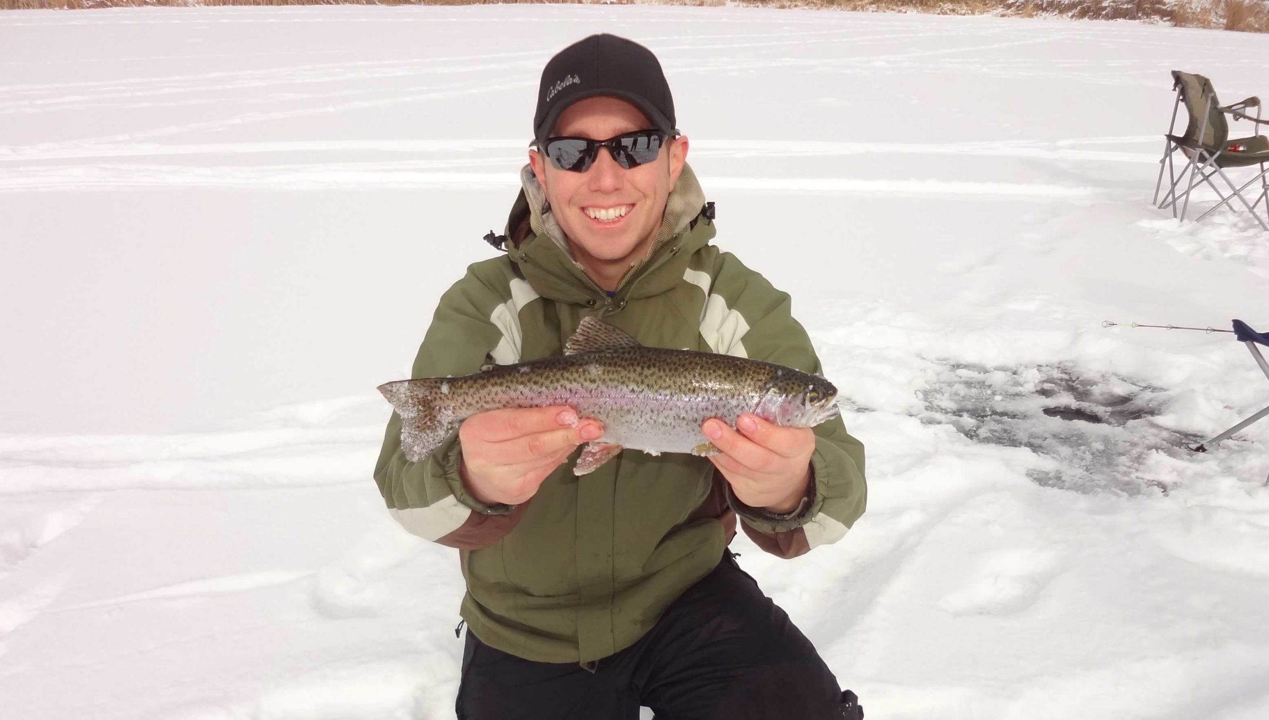 Early Season Ice Fishing Rainbow Trout BC Fishn